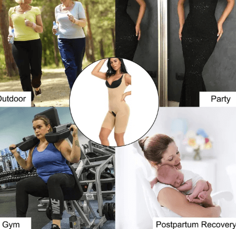 Ultra thin body shaper for women with lightweight compression and invisible support under clothing