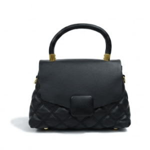 Women's Black Quilted PU Leather Handbag with Shoulder Strap at Best Price in Pakistan