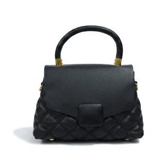 Women's Black Quilted PU Leather Handbag with Shoulder Strap at Best Price in Pakistan