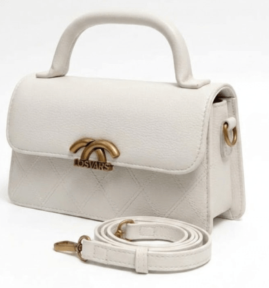 White Formal Shoulder Bag for women with elegant design for office and formal occasions