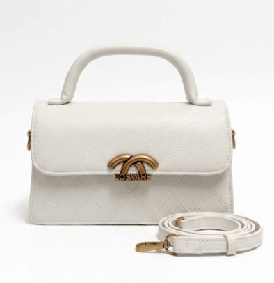 White Formal Shoulder Bag for women with elegant design for office and formal occasions