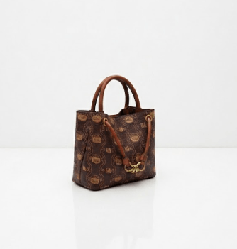 Brown Printed Handbag for women with elegant design for everyday use
