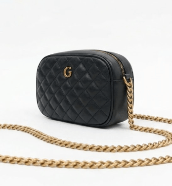 Diamond Quilted Crossbody Bag for women with elegant chain strap and quilted design