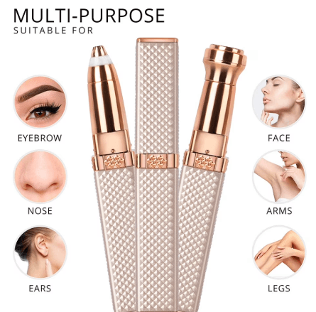Flawless 18K Gold Facial Hair Trimmer