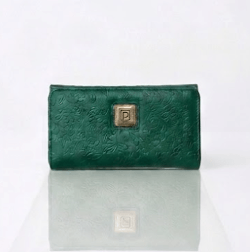 Floral Embossed Long Wallet for Women in premium PU leather