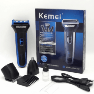 Kemei KM-6332 3-in-1 Grooming Kit with adjustable temperature control and ceramic plates