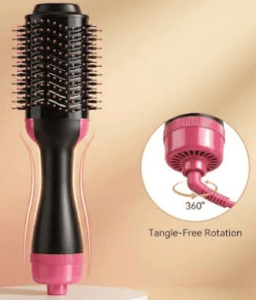 Q.Star One-Step Hot Air Hair Styler with adjustable temperature control and ceramic plates.
