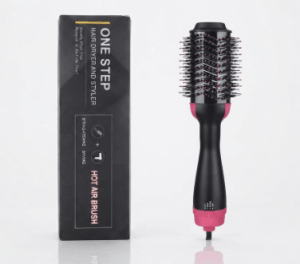 Q.Star One-Step Hot Air Hair Styler with adjustable temperature control and ceramic plates.