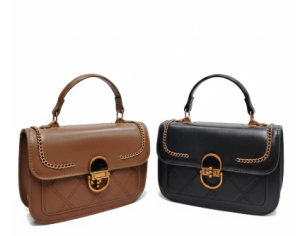 Quilted Leather Crossbody Flap Bag for women
