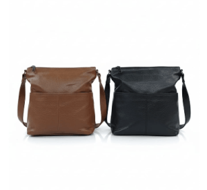 Tan Leather Crossbody Bag for women with adjustable strap and elegant design