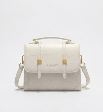 Women's Satchel Bag with structured design and detachable shoulder strap
