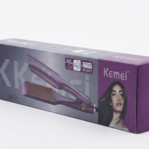 Kemei Purple Hair Straightener with adjustable temperature control and ceramic plates