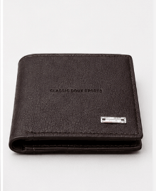 Classic Doux Sports Men's Brown Leather Wallet