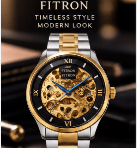 FITRON Skeleton Dial Automatic Watch