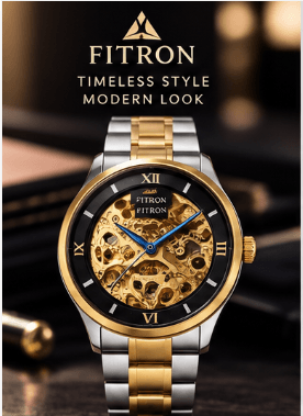 FITRON Skeleton Dial Automatic Watch