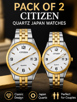 Pack of 2 Citizen Quartz Japan Watches in Pakistan